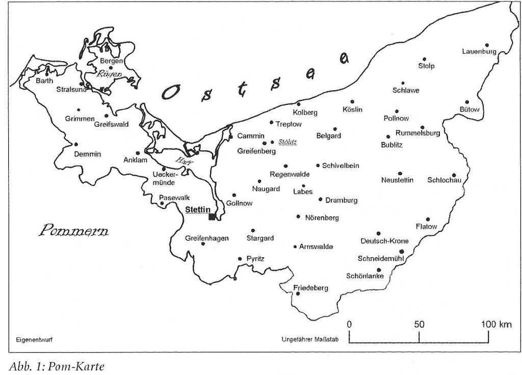 Mapa Pomorza Zachodniego