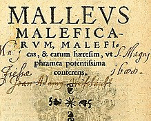 Malleus Maleficarum (Młot na czarownice) Okładka siódmego wydania z 1520